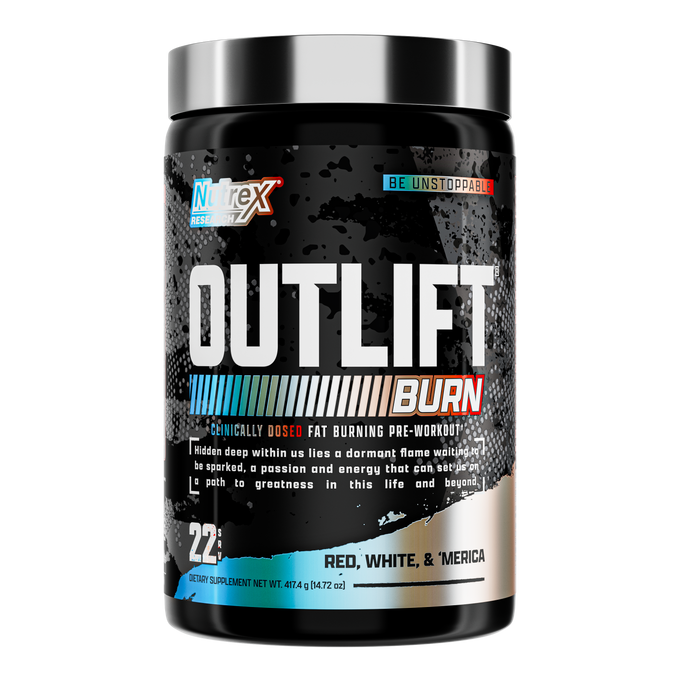 OUTLIFT BURN VERMELHO, BRANCO E MÉRICA- 417.4 g